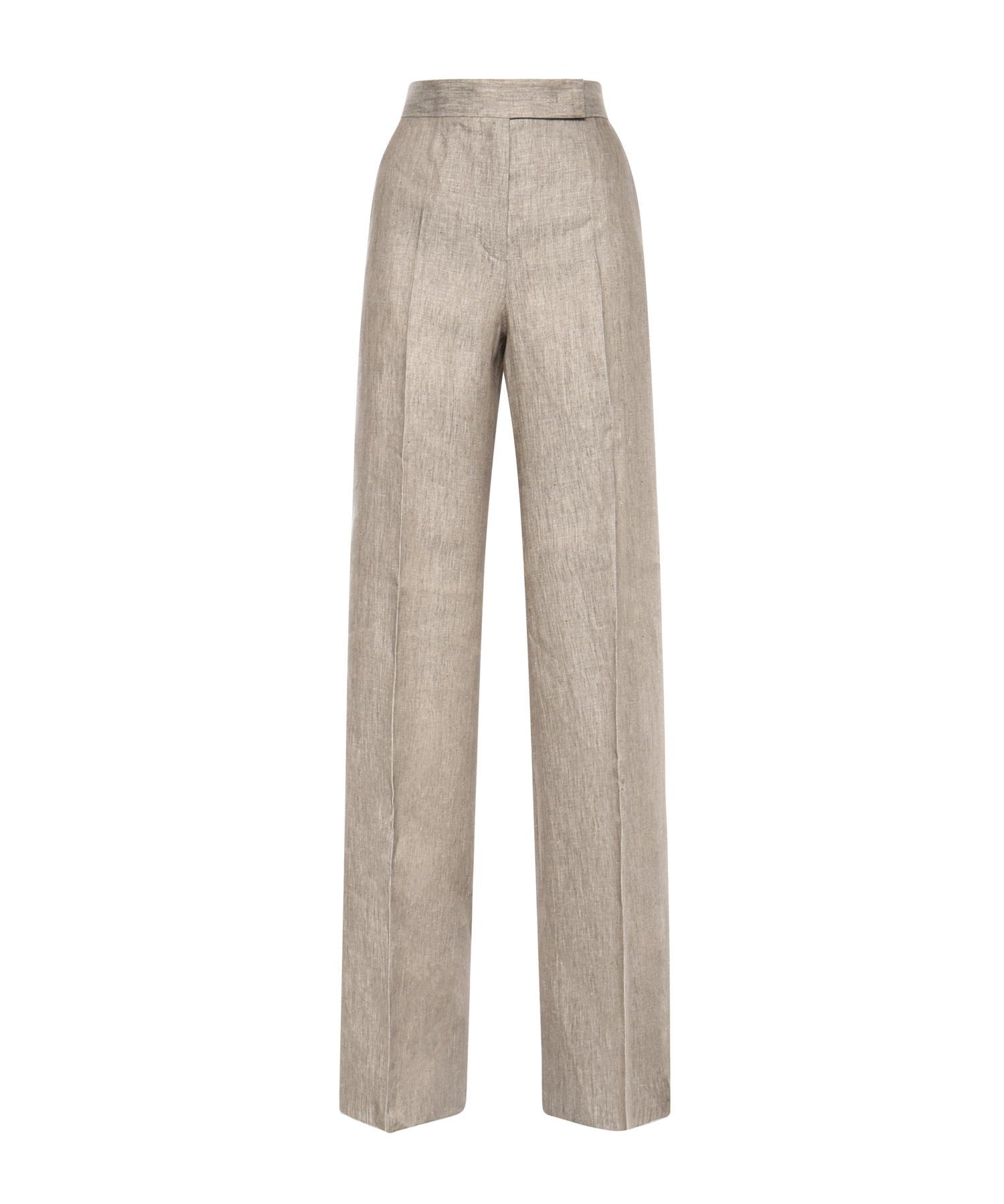 Pantalone in batavia di lino Chevron 2611131012600 002 MAX MARA 