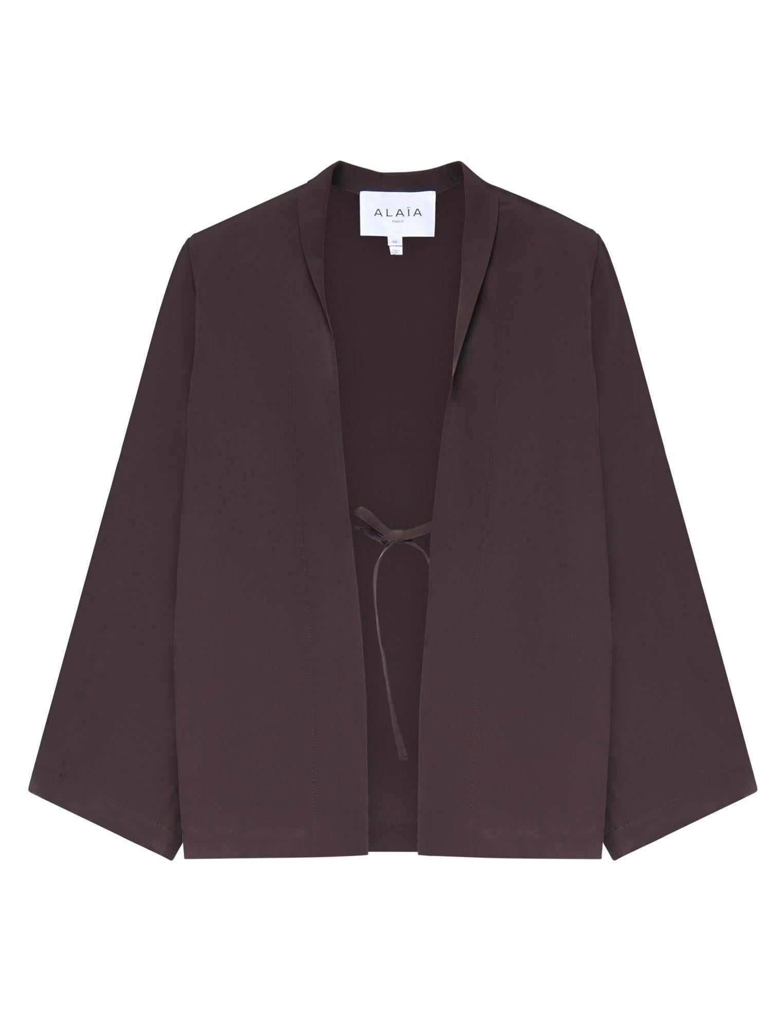 Giacca in popeline AA9V1285W144C 413 ALAIA 