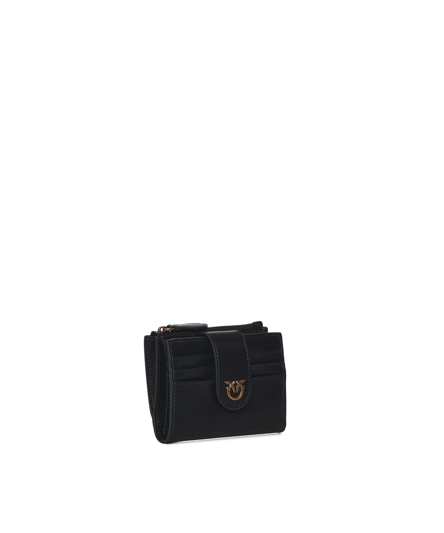 Portafoglio in pelle con logo<BR/> 103610 A0F1Z99Q PINKO 
