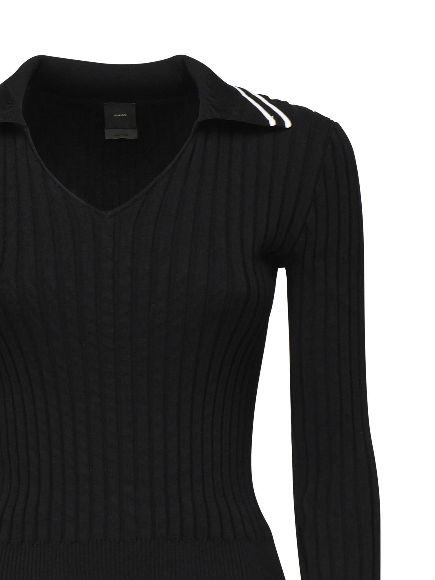 Maglia stile polo con logo 105418 A2PSZ99 PINKO 