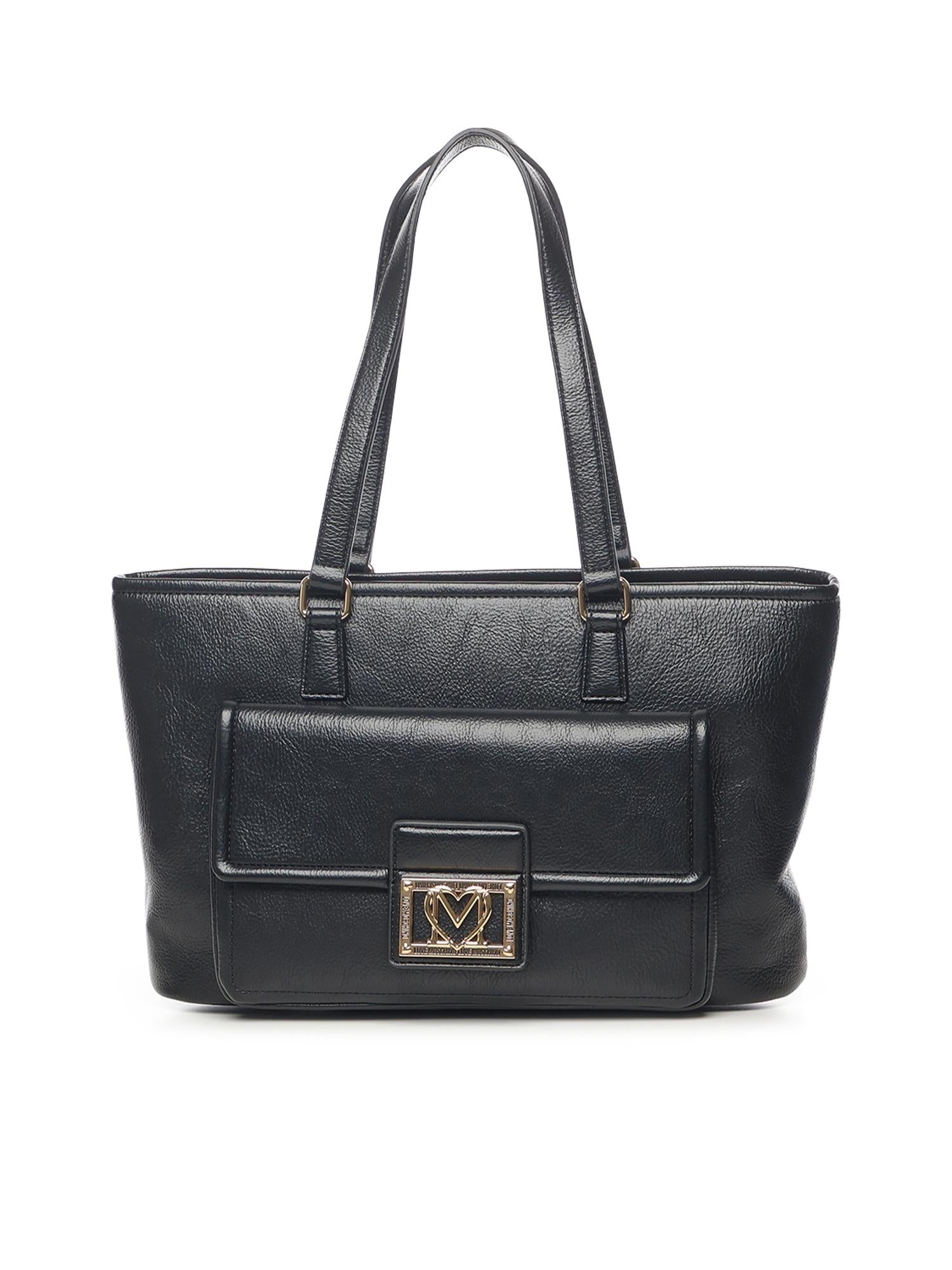 Shopper con placca logata JC4087PP1NLI0 000 LOVE MOSCHINO 