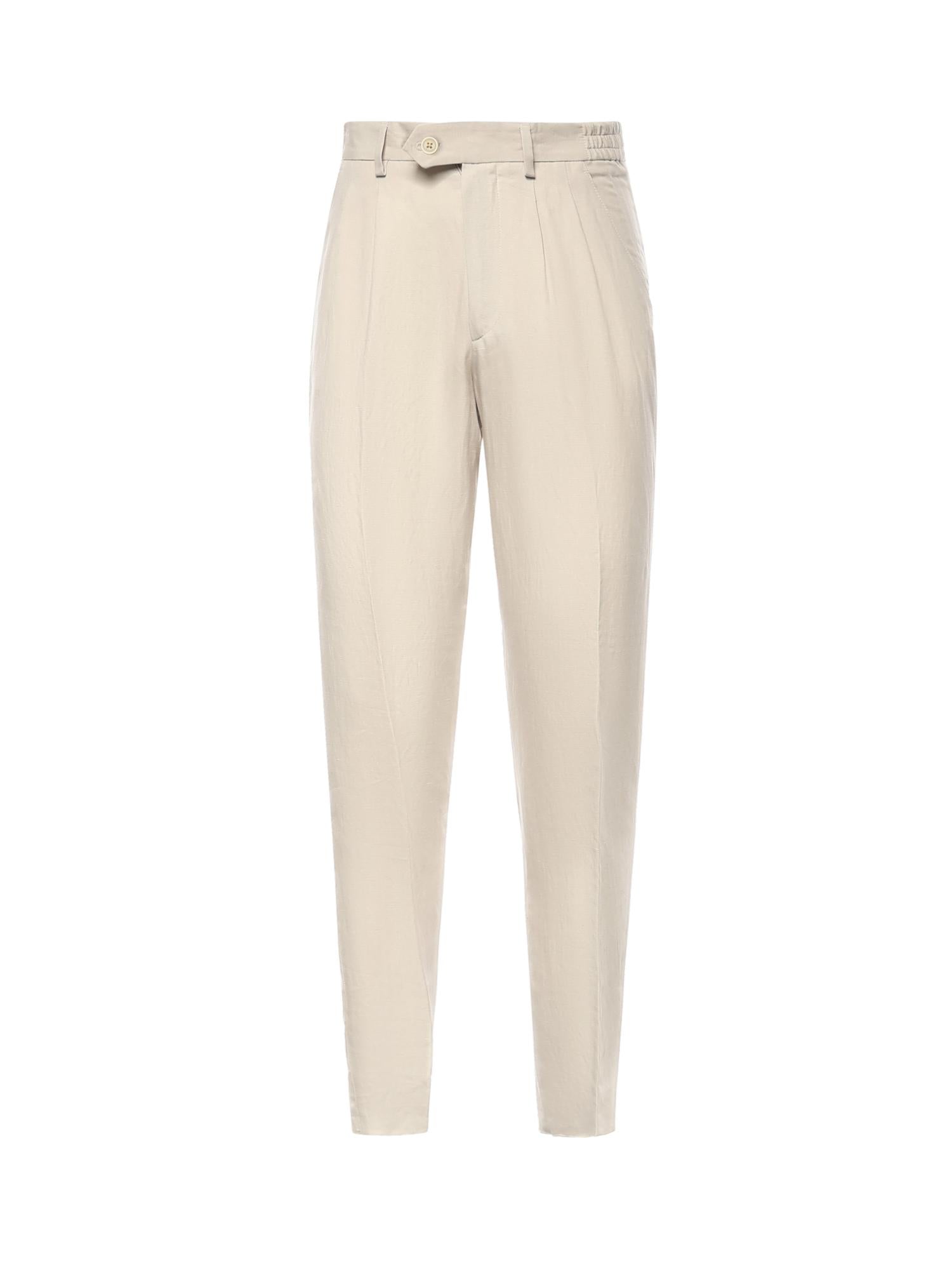 Pantalone in lyocell e lino M75PANM17TES0M116 02 ELEVENTY 