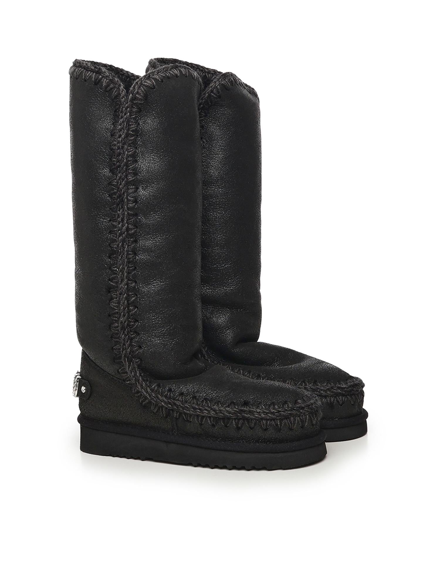 Stivali Eskimo 40 rhinestones logo MUFW101052B CBKG MOU 