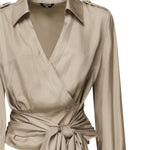 Blusa Linda Wrap 5GGH00 7246AG053 MARCIANO BY GUESS 