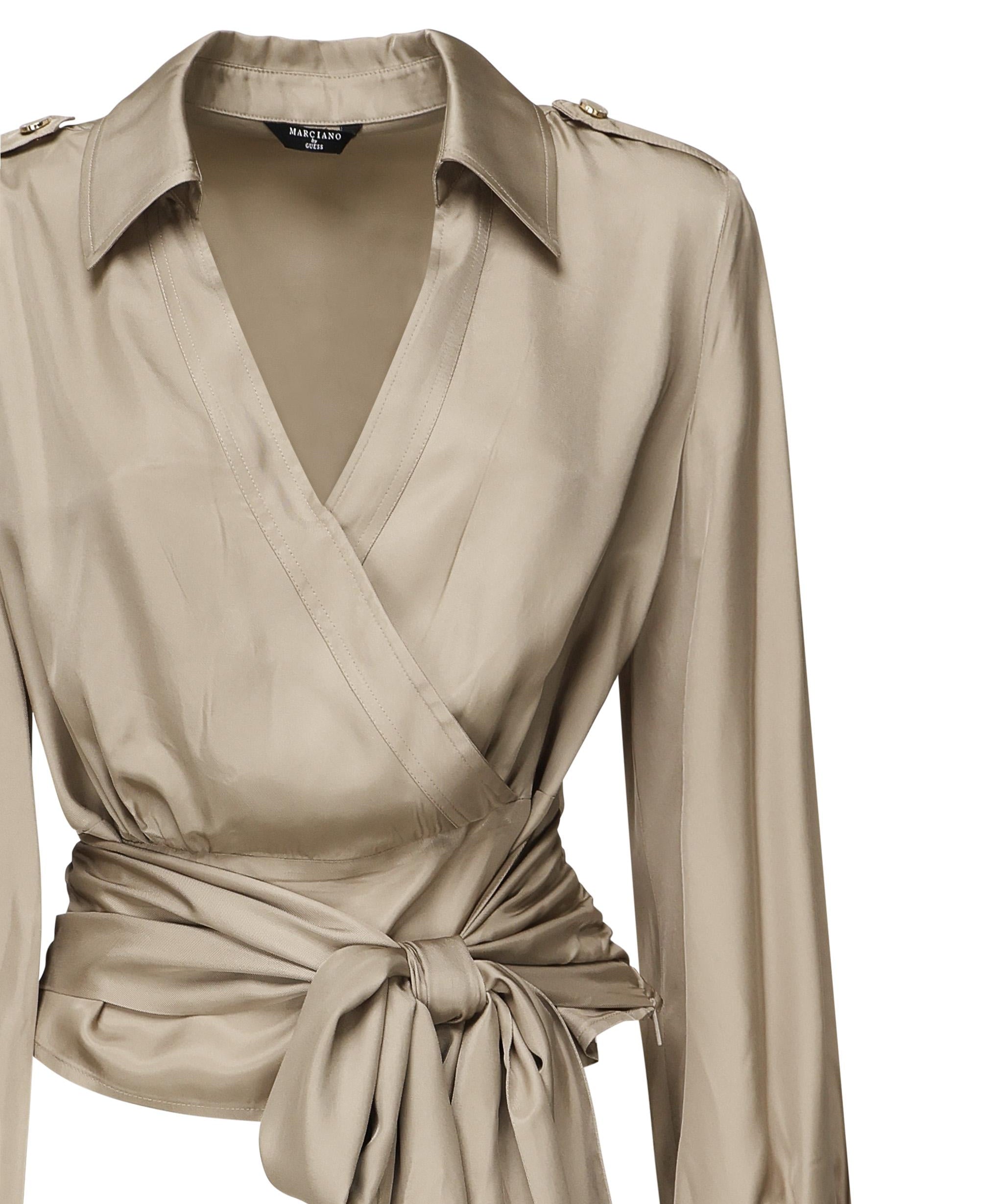 Blusa Linda Wrap 5GGH00 7246AG053 MARCIANO BY GUESS 