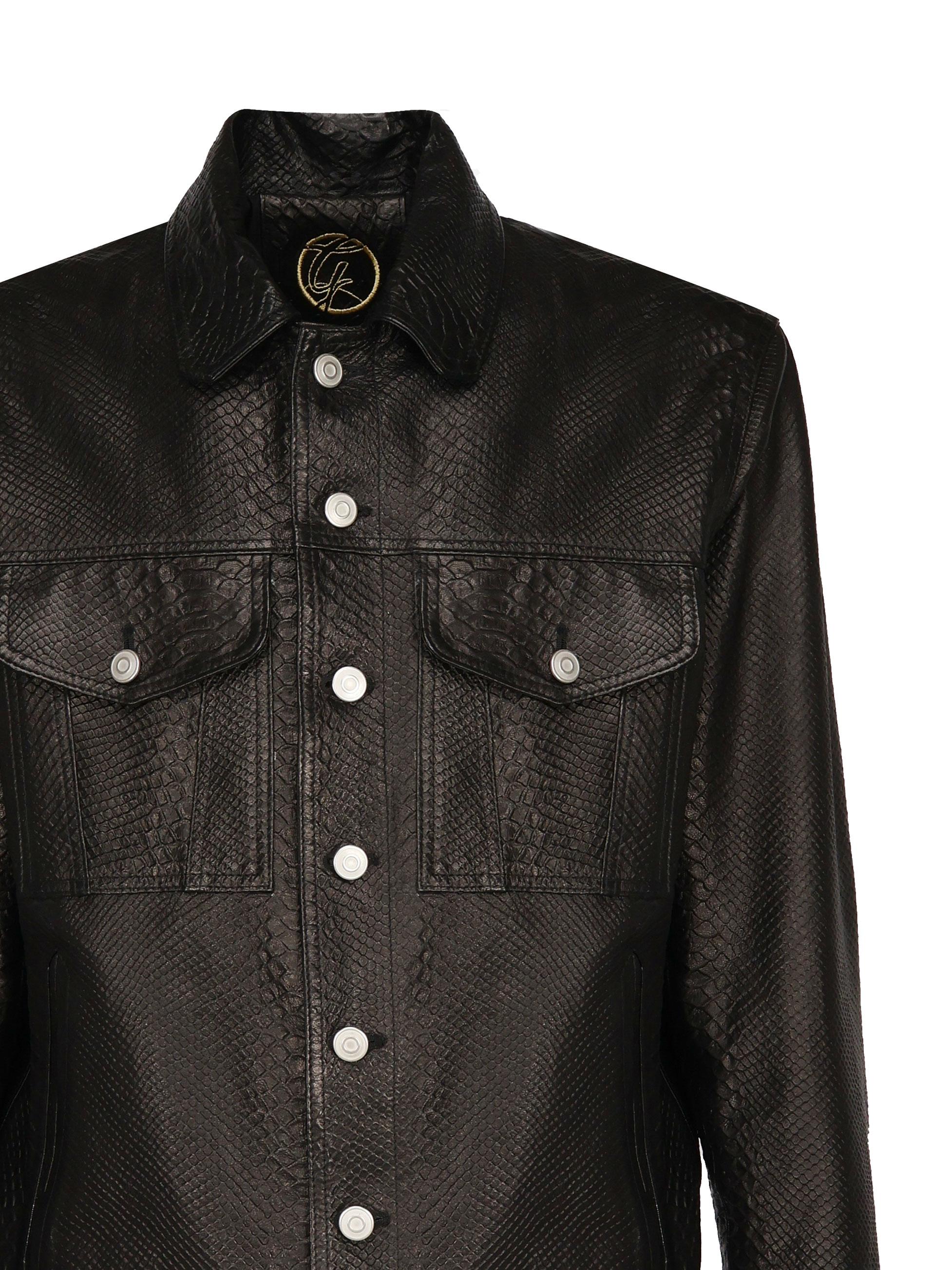 Giacca-camicia stampato pitone LONDON NSP GIULIANO GALIANO 