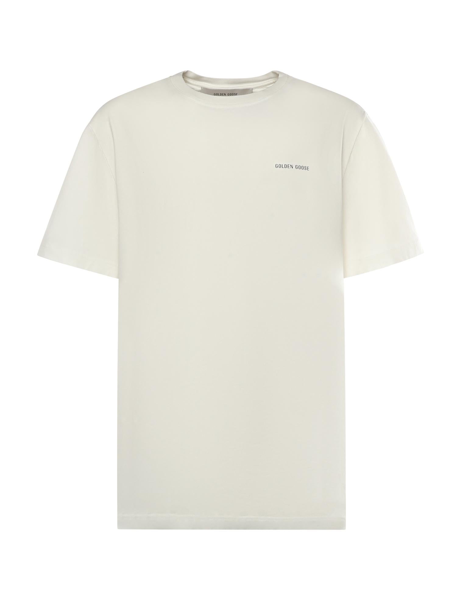 T-shirt in cotone con logo GMP01220 P00238010363 GOLDEN GOOSE 