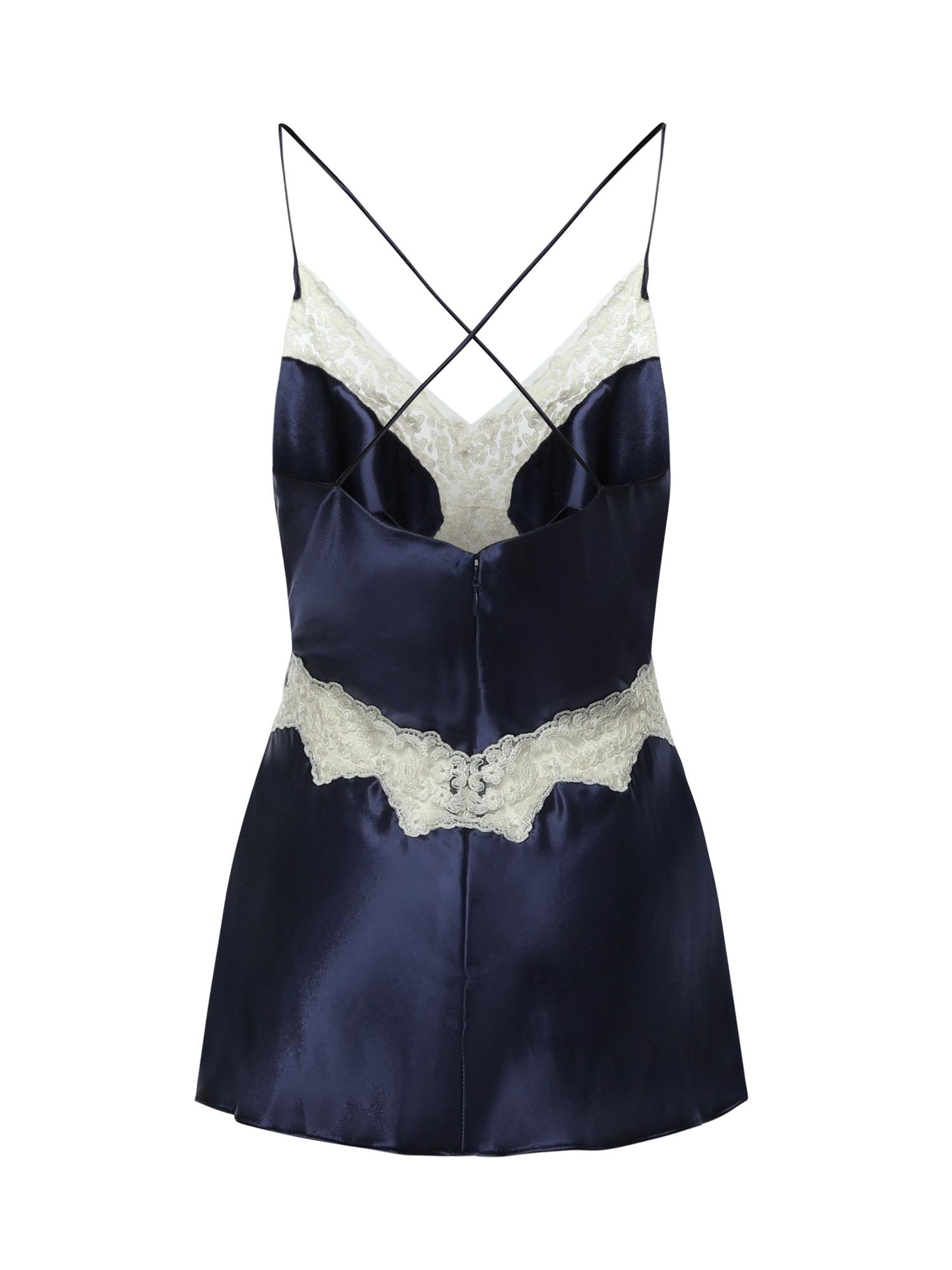 Top in raso con pizzo A08071627 1290 ALBERTA FERRETTI 