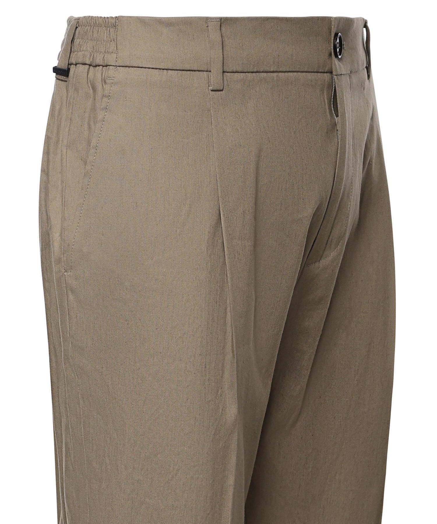 Pantaloni New Riccardo in misto lino<BR/> NEW RICCARDO LAQFANGO BE ABLE 