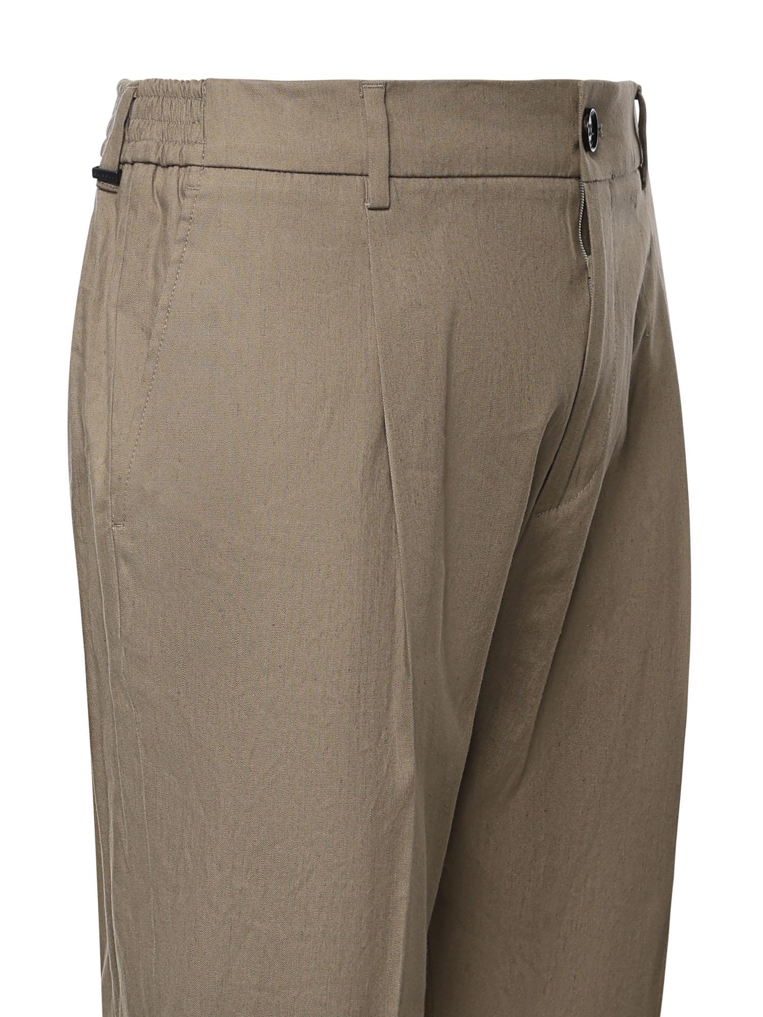 Pantaloni New Riccardo in misto lino<BR/> NEW RICCARDO LAQFANGO BE ABLE 