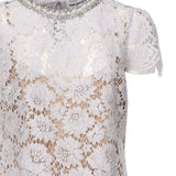 Mini abito in pizzo SS25049S LILAC SELF-PORTRAIT 