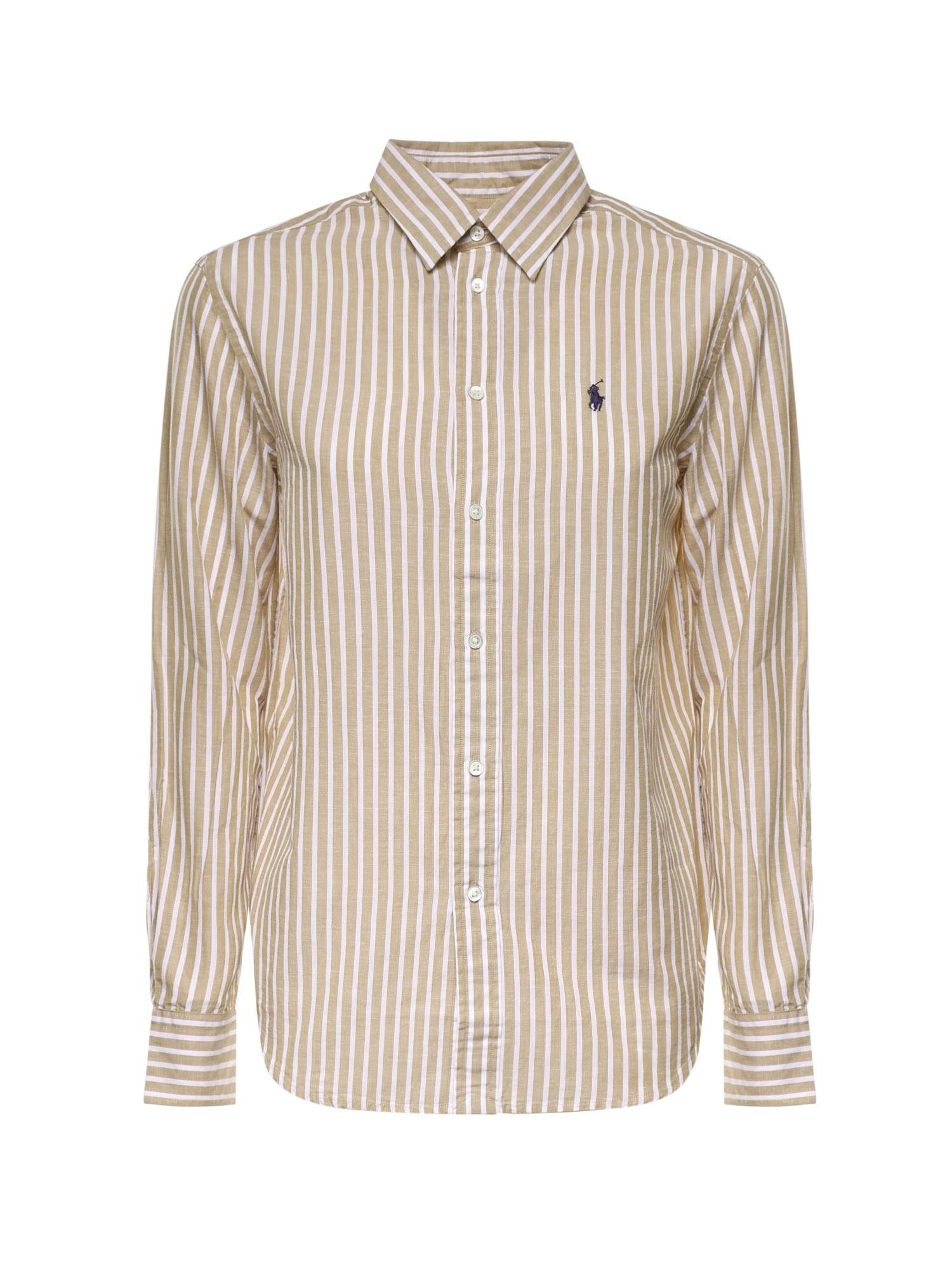 Camicia in cotone e lino con logo 211971514 501 POLO RALPH LAUREN 
