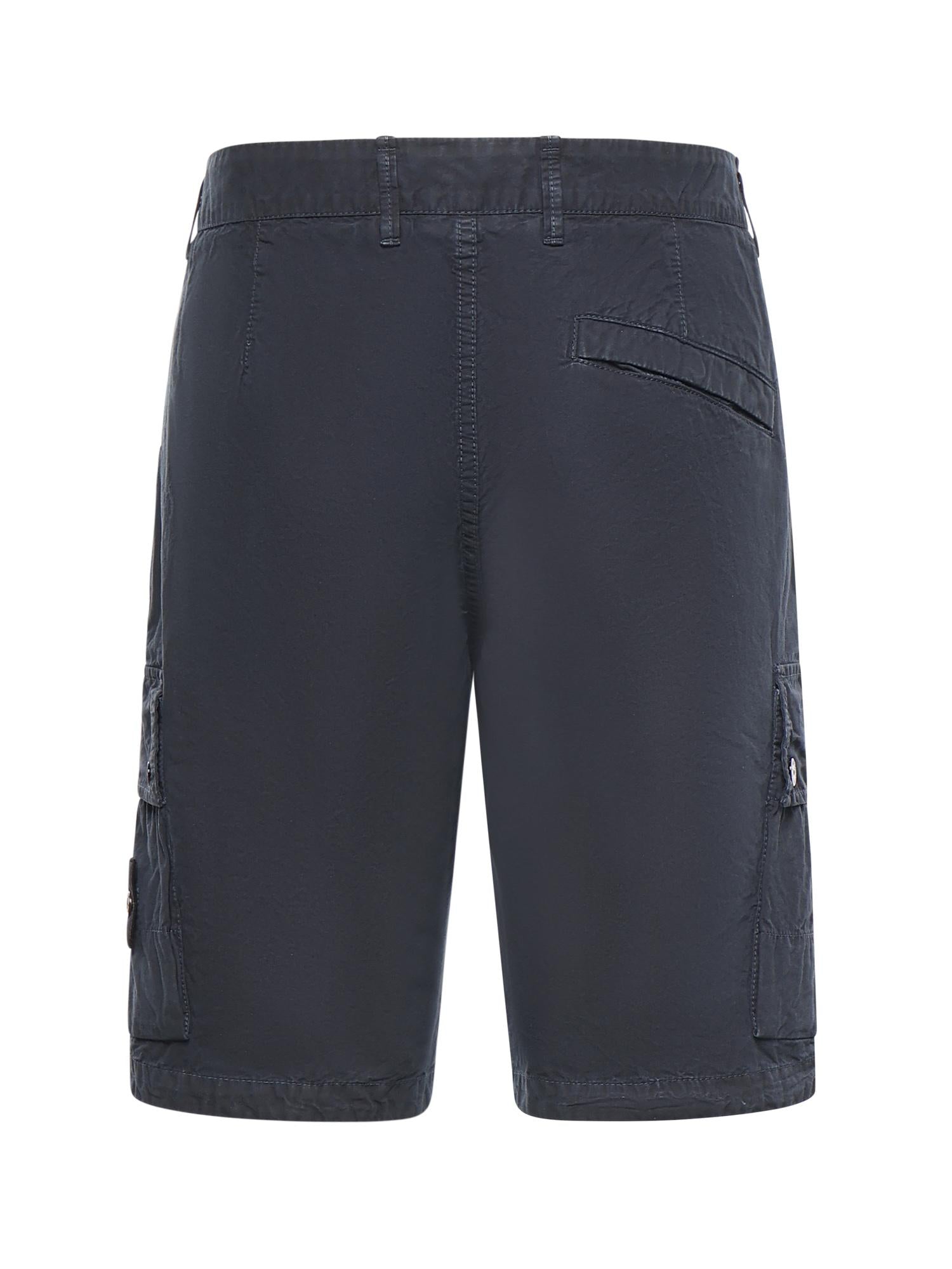 Shorts cargo in cotone con logo L1S15L100019 S00WAV0120 STONE ISLAND 