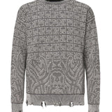 Maglione grigio con logo integrato RMP25003MA  JOHN RICHMOND 