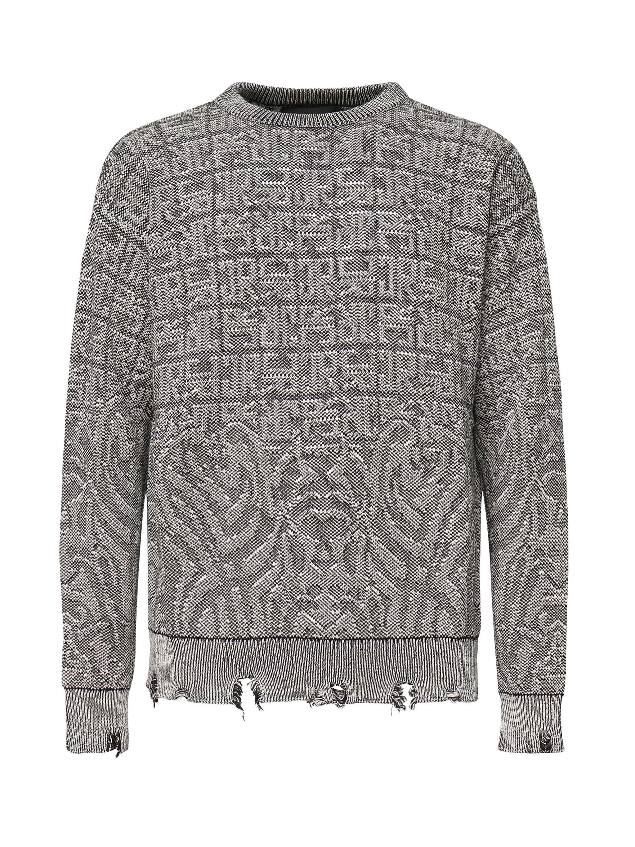 Maglione grigio con logo integrato RMP25003MA  JOHN RICHMOND 
