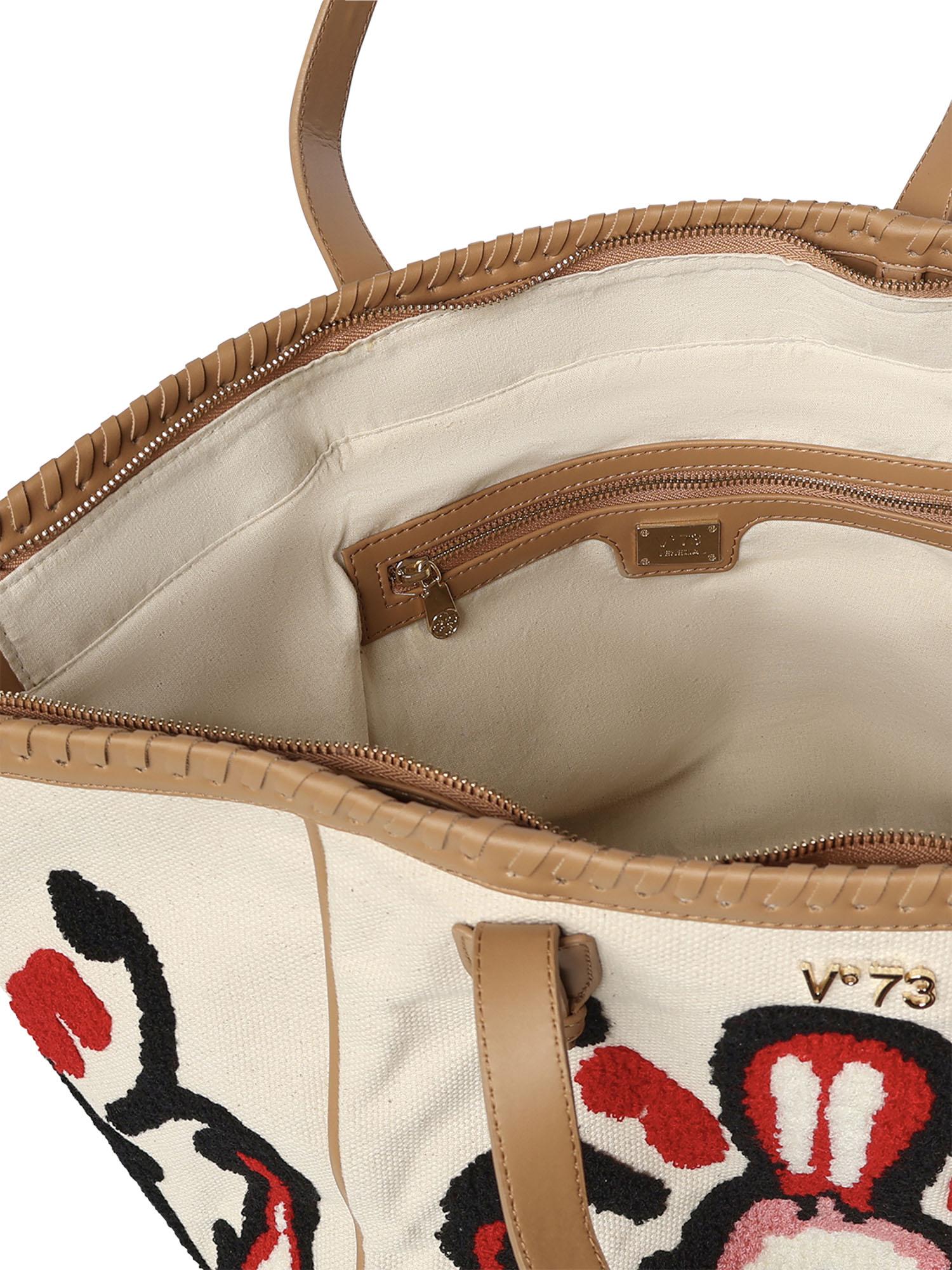 Borsa shopping Marilena con logo 73BS9NA01 MARILENACUOIO/MULTICOLOR V° 73 