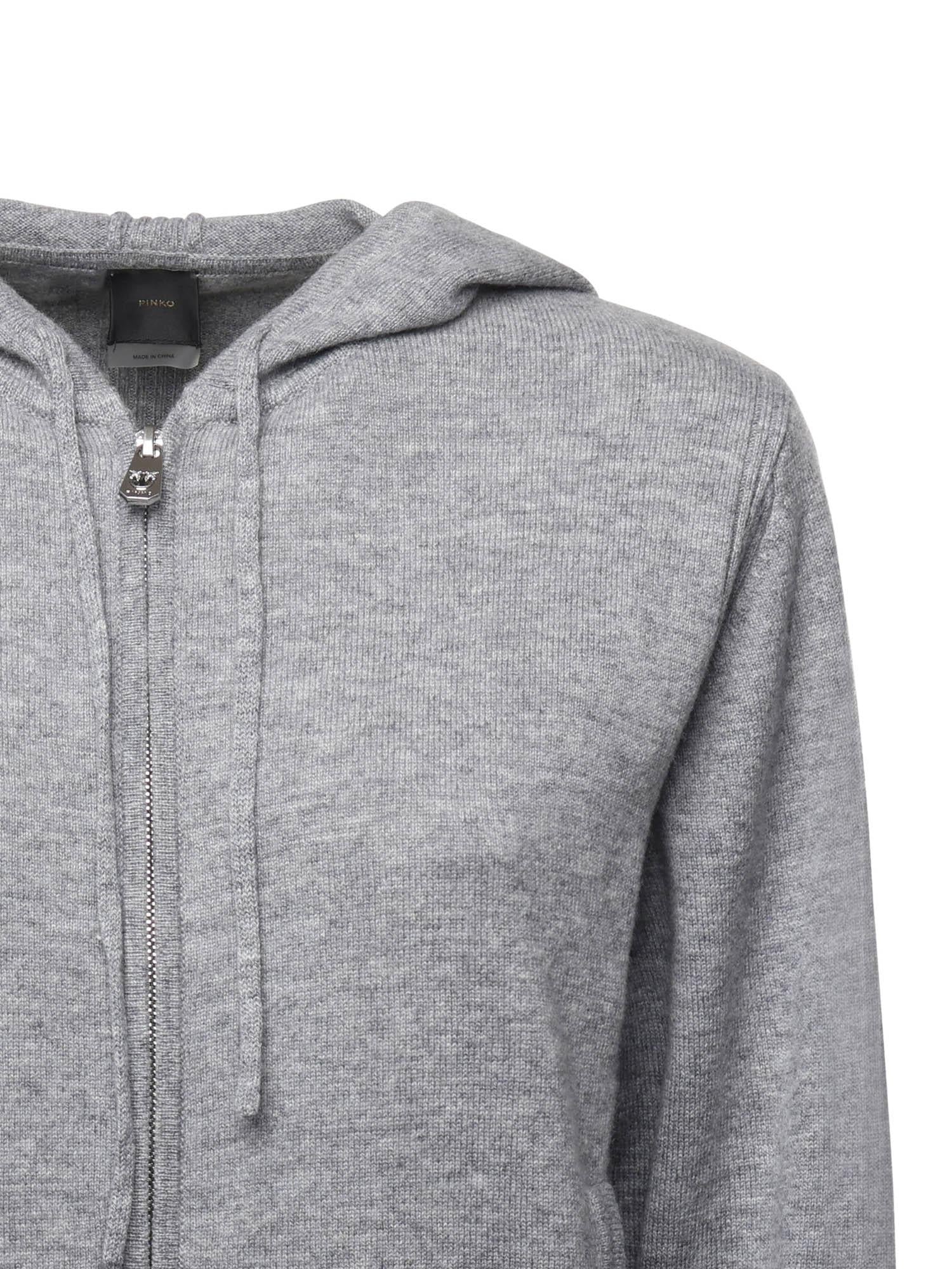 Cardigan con zip in lana e cashmere 105491 A2Q9II2 PINKO 