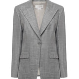 Giacca sartoriale monopetto in flanella 79AAQ509 N0615825 GENNY 