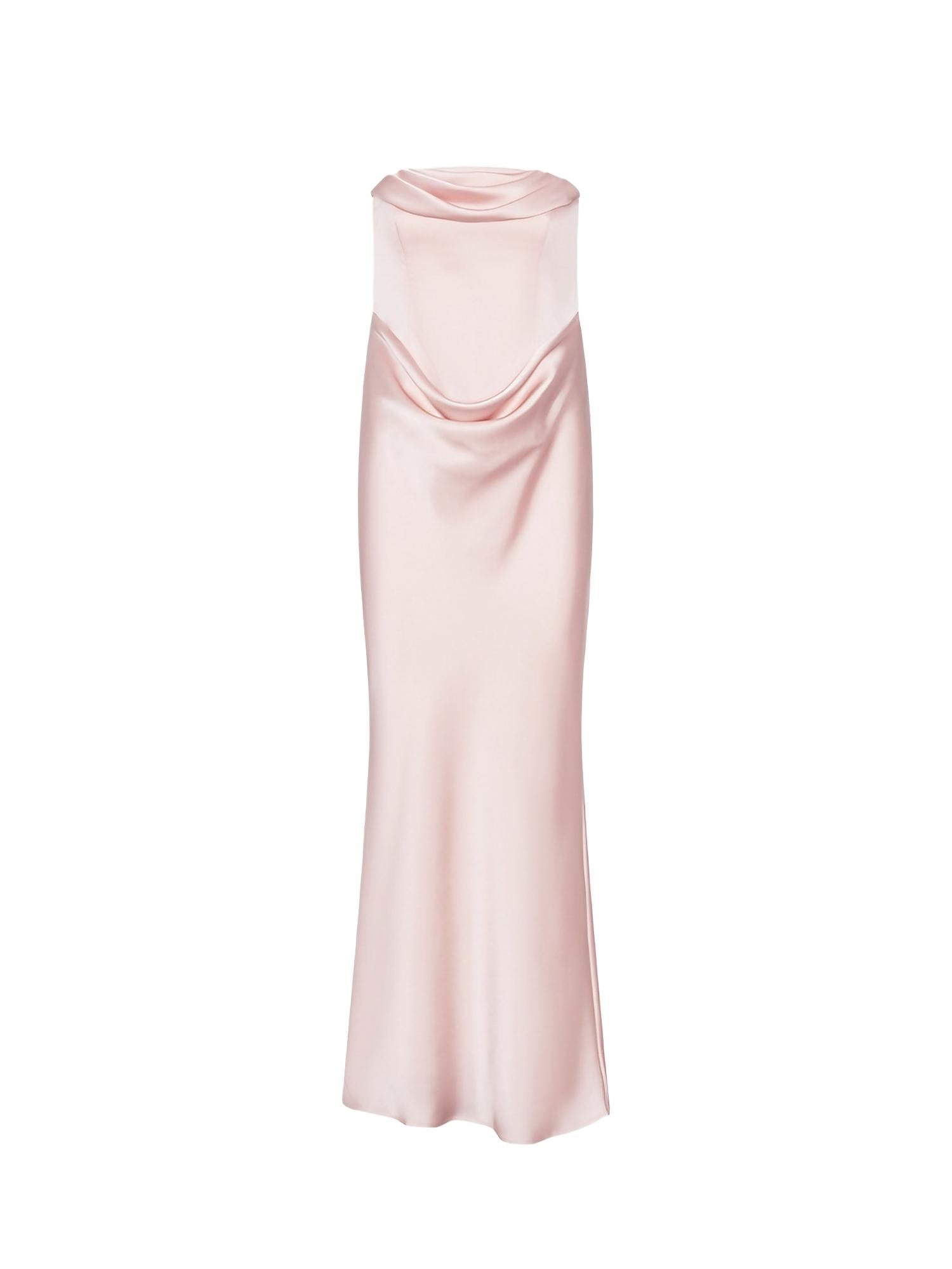 Abito bustier in raso 116336 345 ROTATE 