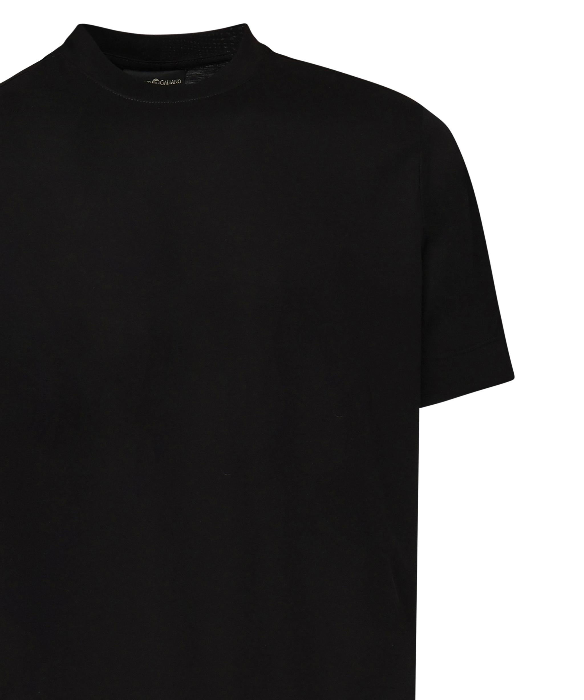 T-shirt Aigue in cotone AIGUE NERO GIULIANO GALIANO 