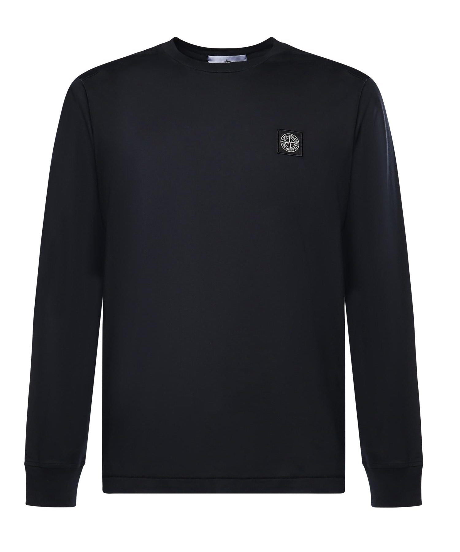 T-shirt con patch Compass in jersey di cotone<BR/> L1S152100031 S0013V0020 STONE ISLAND 