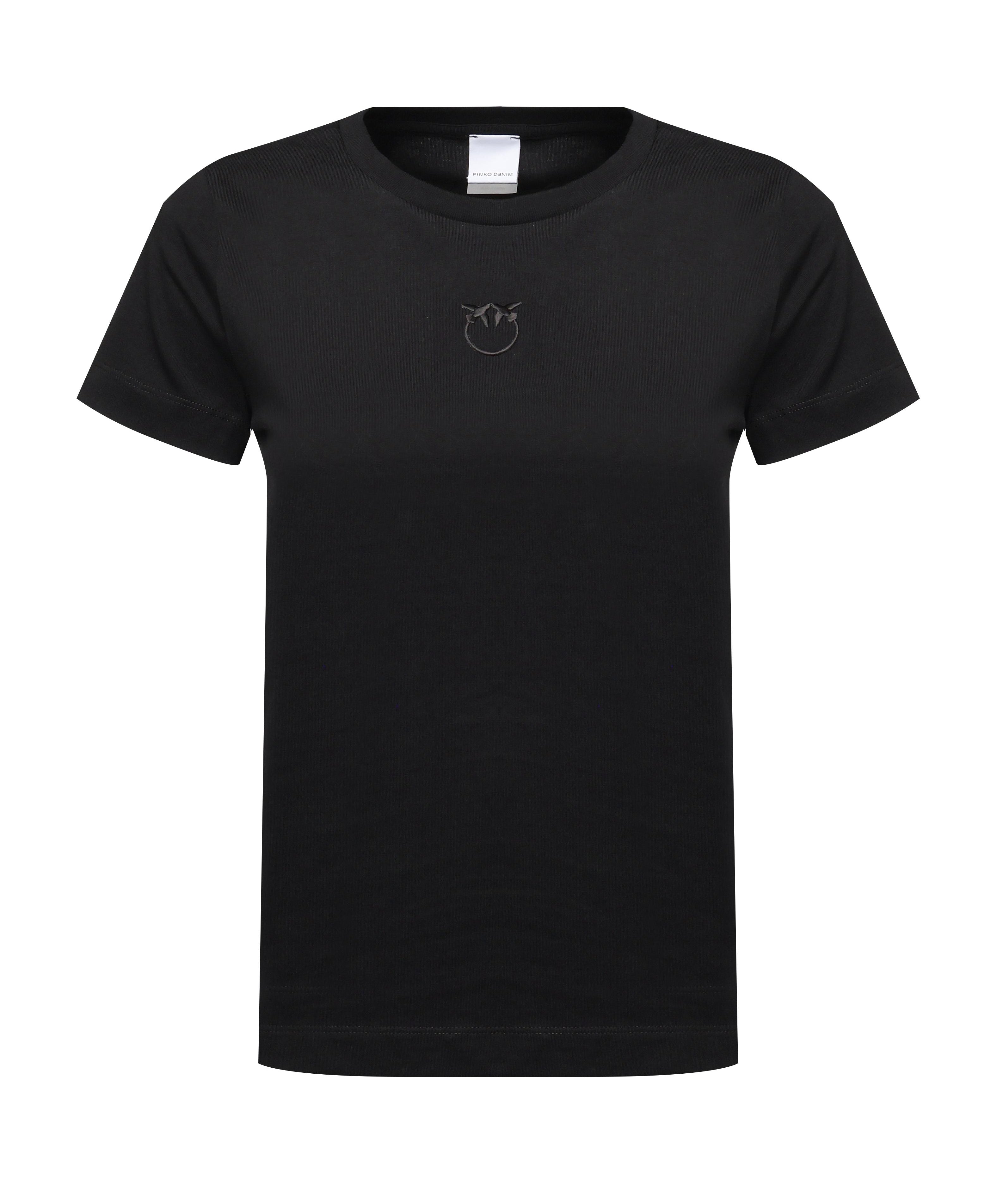 T-shirt con applicazione Monogram 100355 A2HNZ99 PINKO 