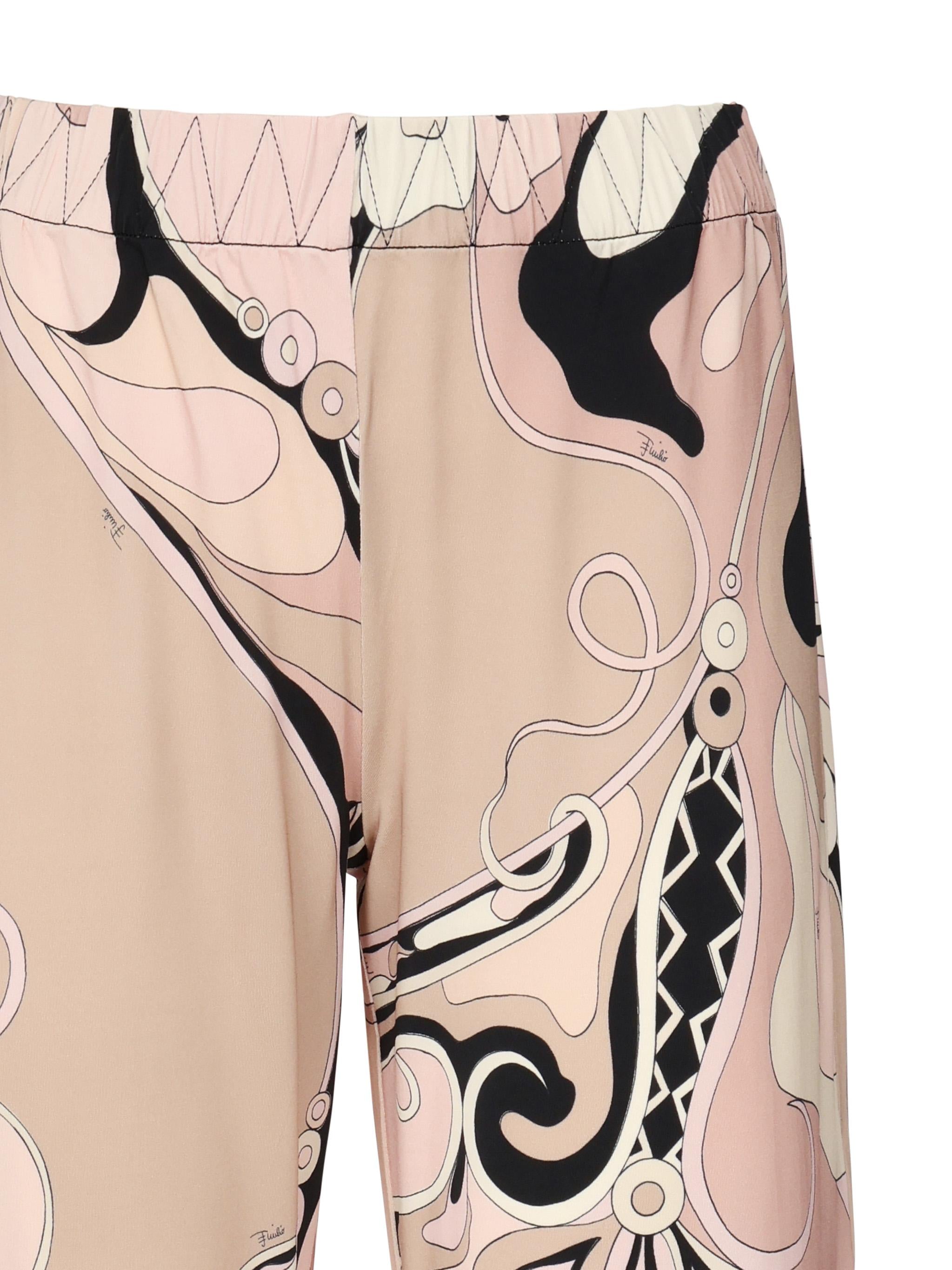 Pantaloni in jersey con stampa orchidee 5HJT31 5H737023 PUCCI 