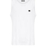Canotta over con placca logo G8QJ5T G7N7AW0800 DOLCE & GABBANA 