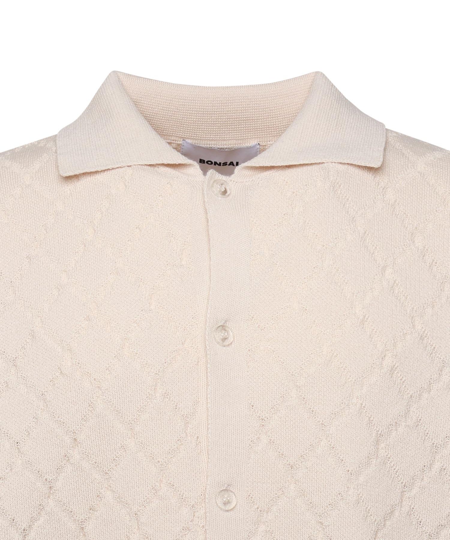 Polo a rombi in maglia KN007 BEI BONSAI 