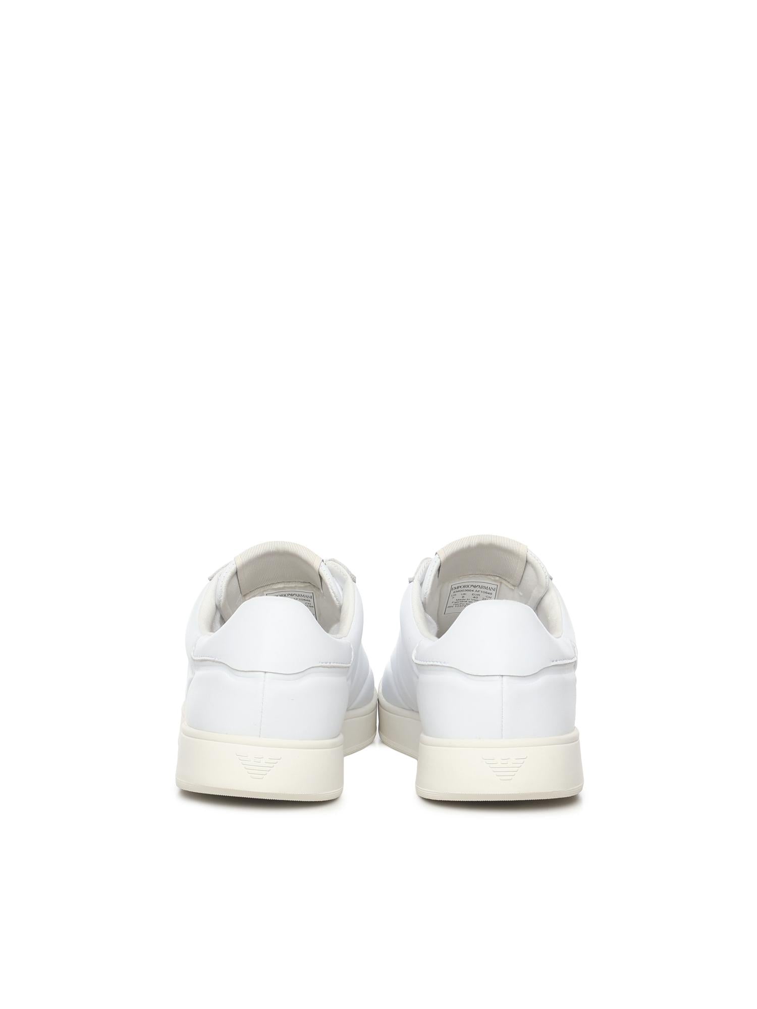 Sneaker in pelle con logo<BR/> EM003664 AF10848F0005 EMPORIO ARMANI 