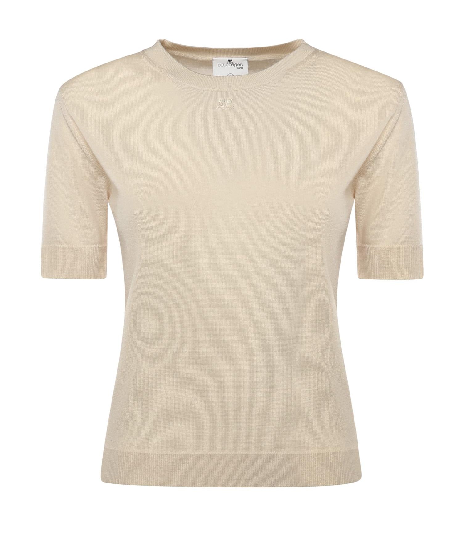 Top in lana con logo 126MT0478FI0071 1069 COURREGES 