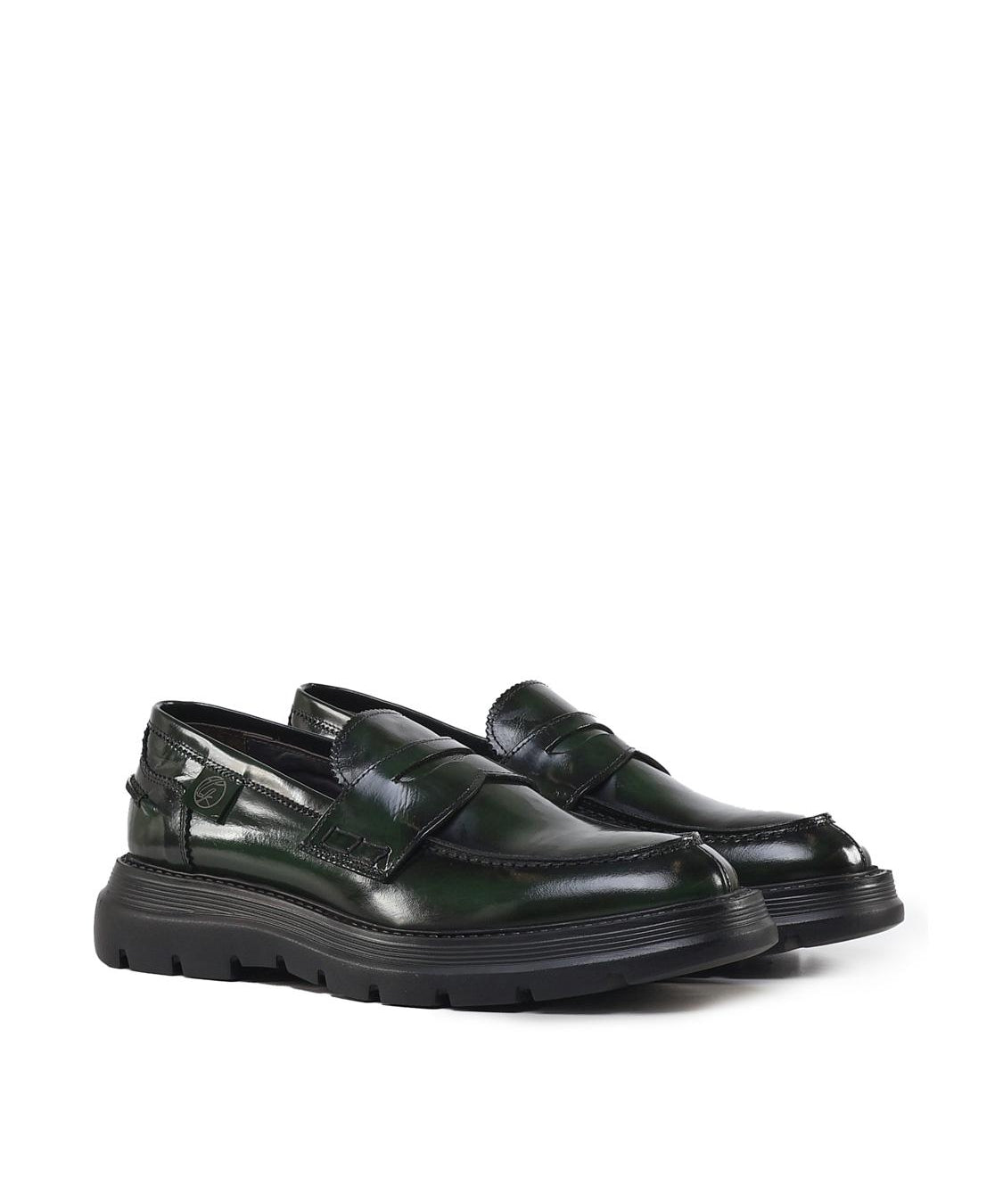 Mocassino Bryan in pelle BRYAN ABRASIVATOVERDE GIULIANO GALIANO 