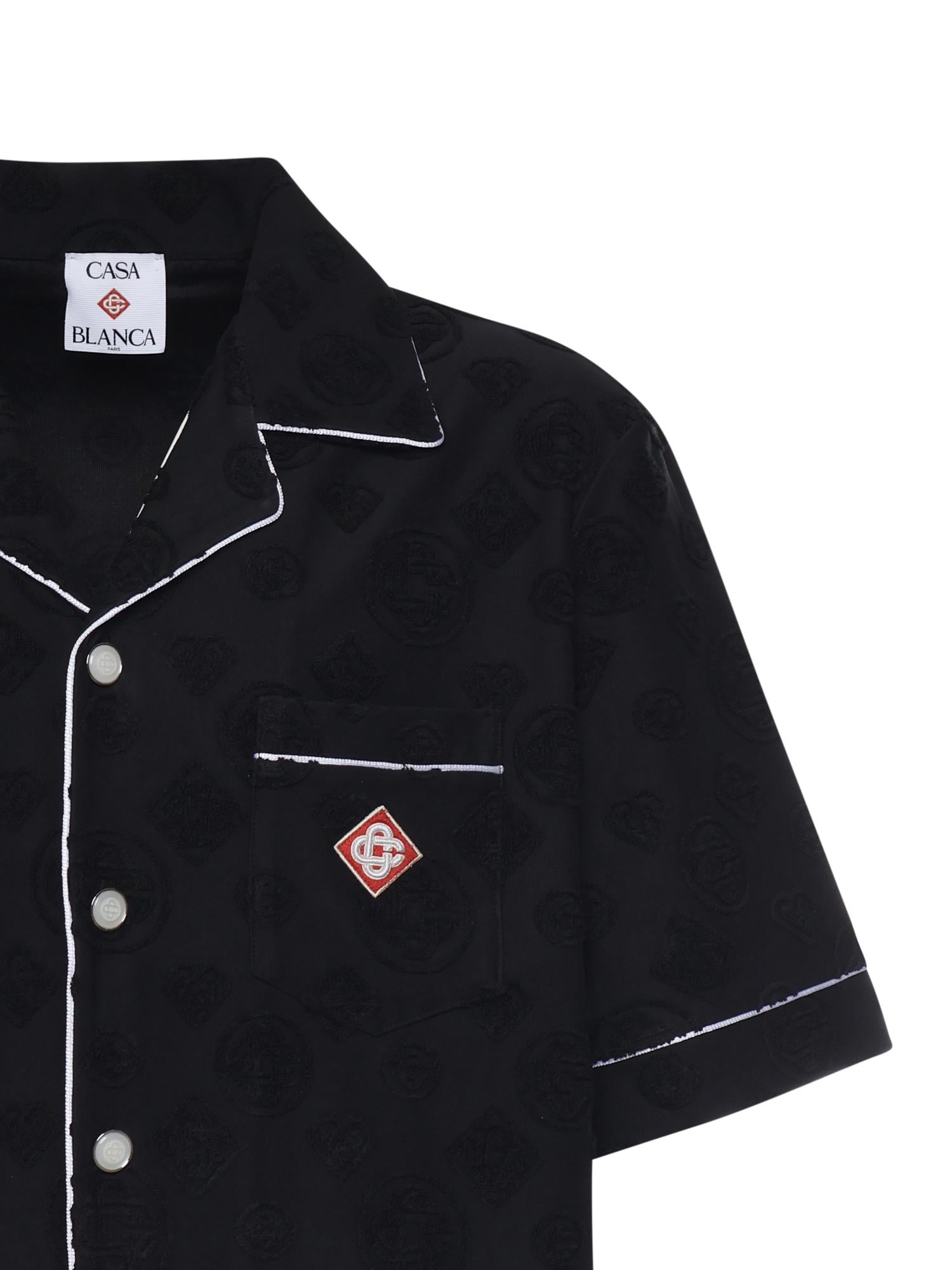 Camicia in spugna con monogramma MSP26SH085 02 CASABLANCA 