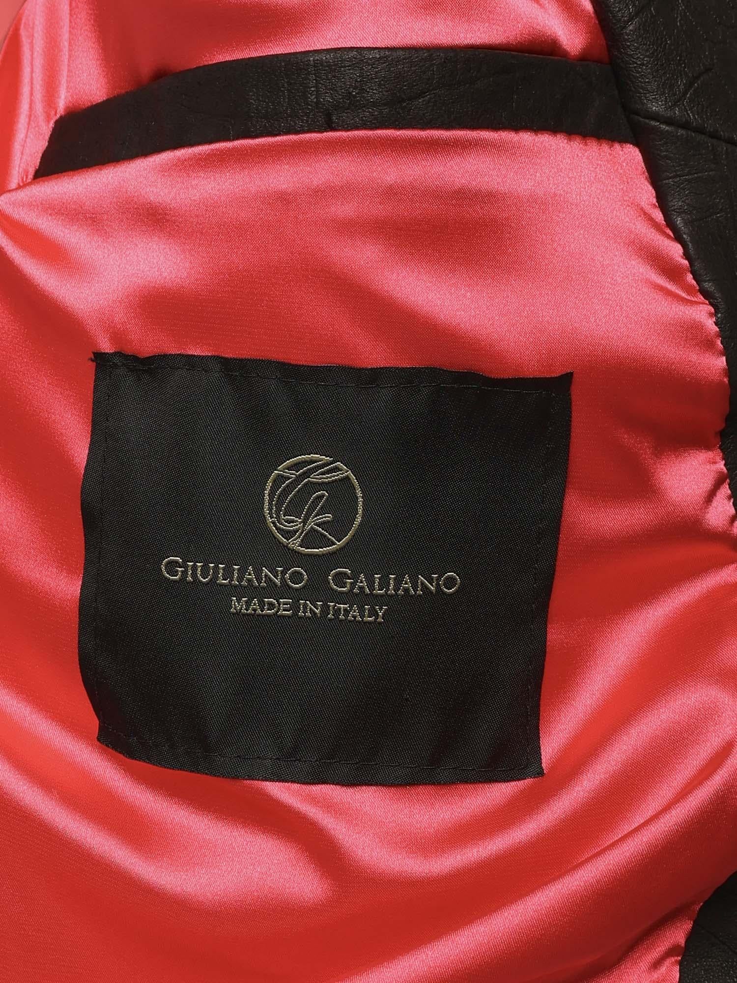 Giubbotto Go Hard in pelle GO HARD COCCONERO GIULIANO GALIANO 