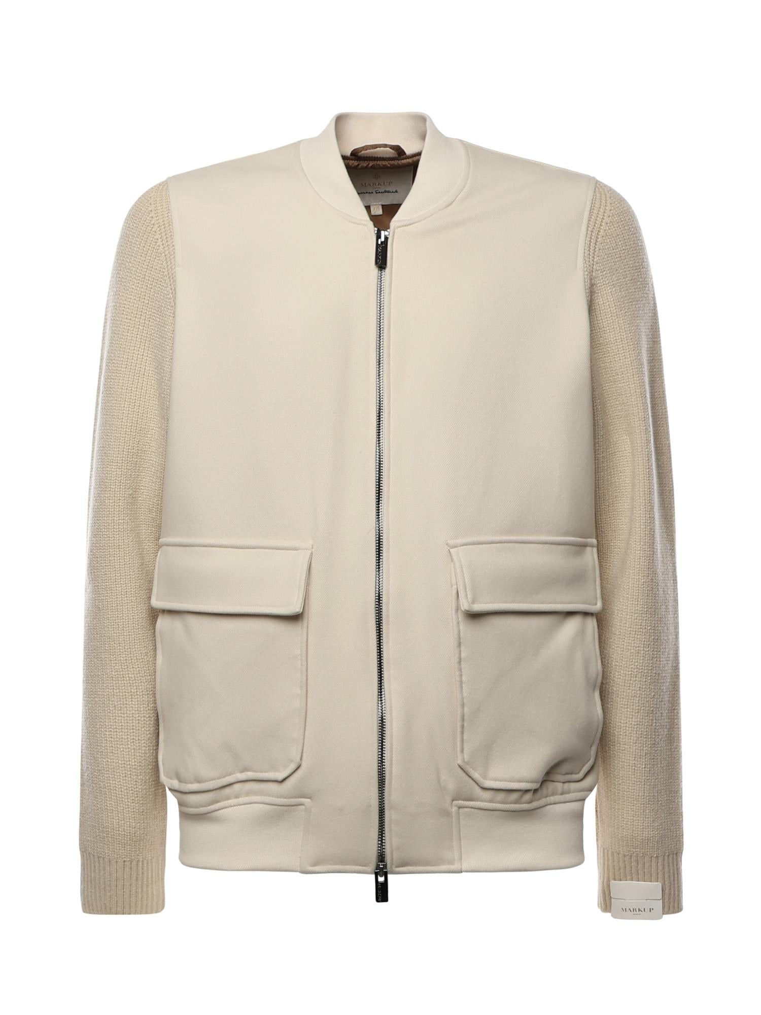 Giacca con zip MK9960132 LATTE MARKUP 