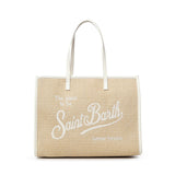 Borsa Vivian Mid Straw effetto raffia con logo VIV0007 00200L MC2 SAINT BARTH 