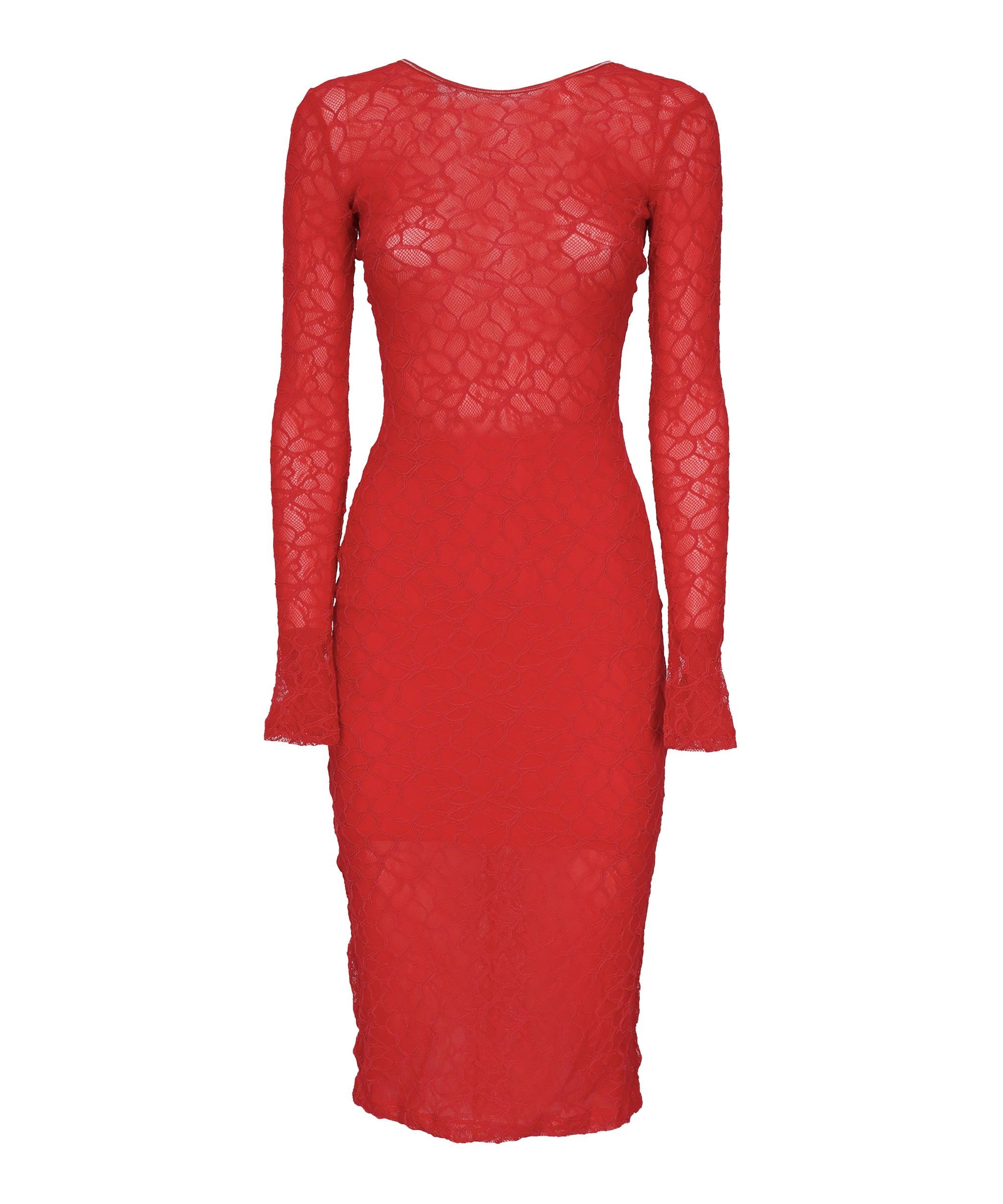 Abito in pizzo con schiena scoperta 105227 A2M5RA1 PINKO 