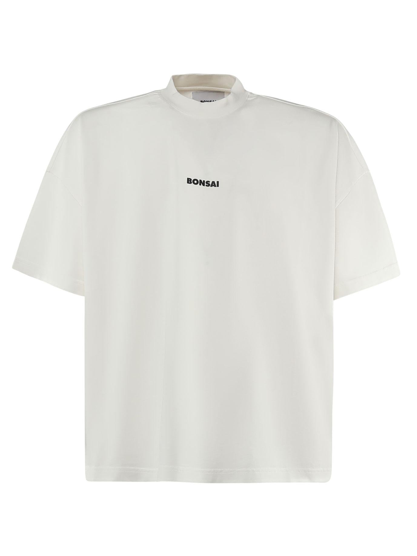 T-shirt con logo lettering TS001001 WHT BONSAI 