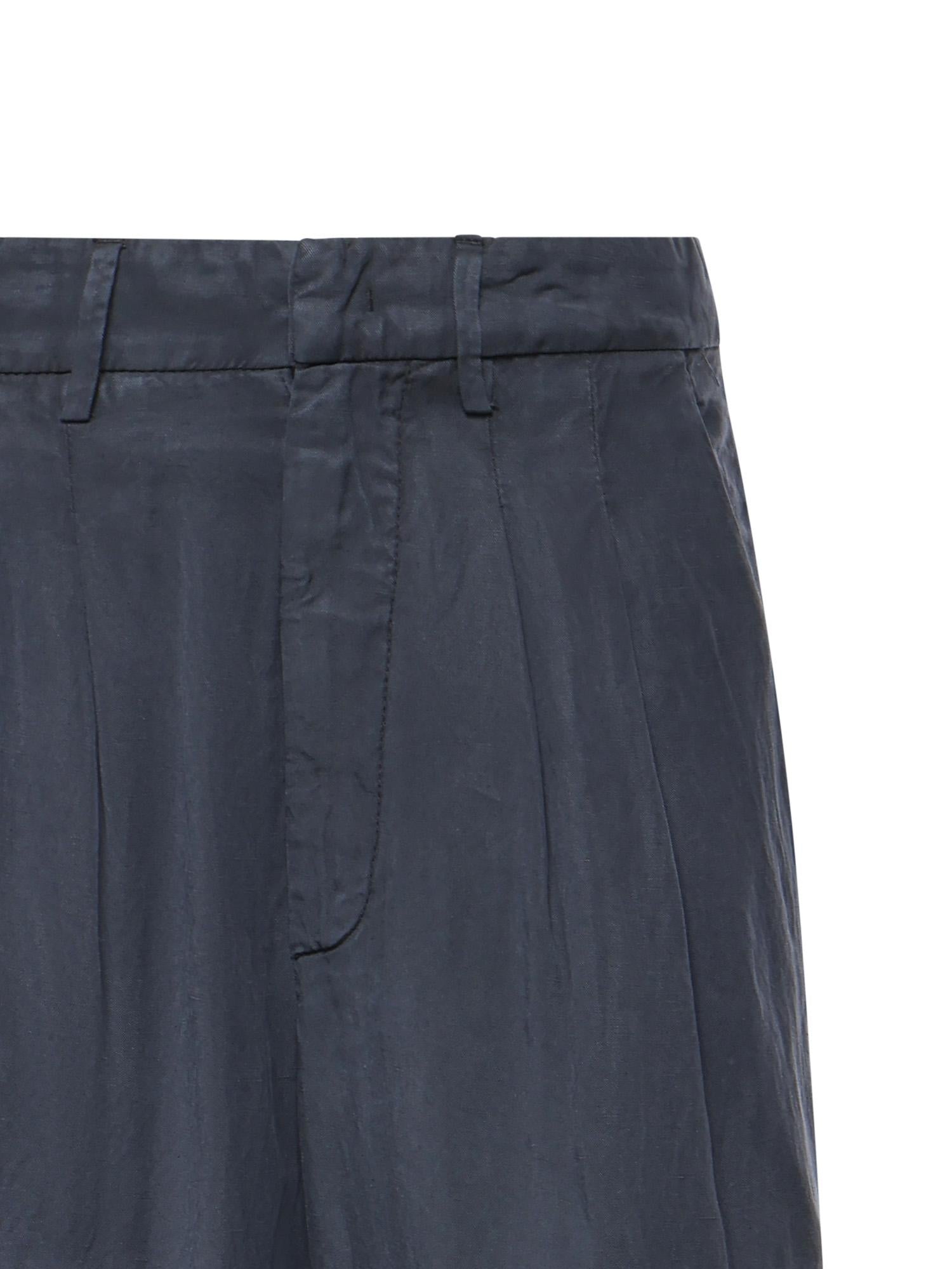 Pantaloni Elois in lino e lyocell DP843 CF0197DBM5890 DONDUP 