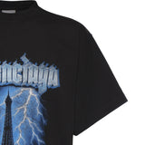 T-Shirt Paris Thunderstorm in jersey dry 850345 TUVE71000 BALENCIAGA 
