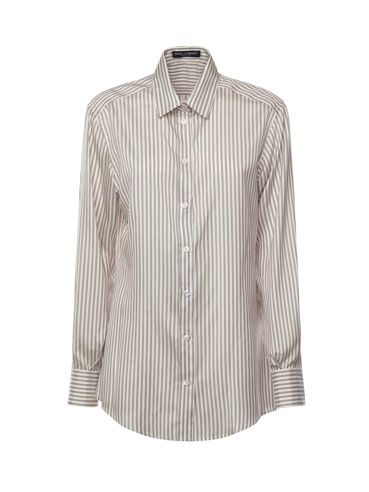 Camicia in seta stampa rigata F5K30T FB1BVS8051 DOLCE & GABBANA 