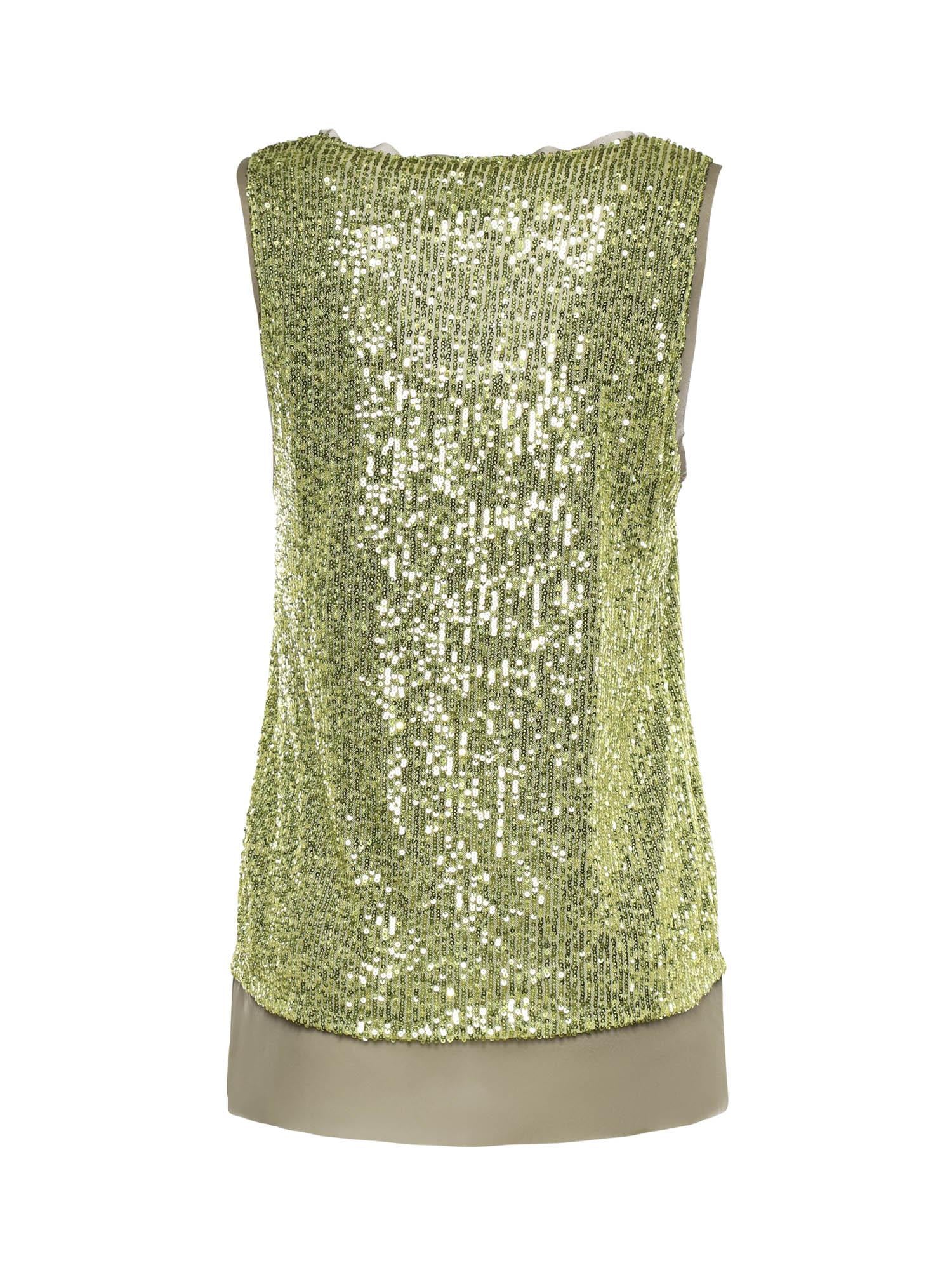 Canotta full paillettes 107743 A3NFS69 PINKO 