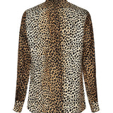 Camicia in twill di seta stampa Ocelot G5JL8T IS1NFHHL7N DOLCE & GABBANA 