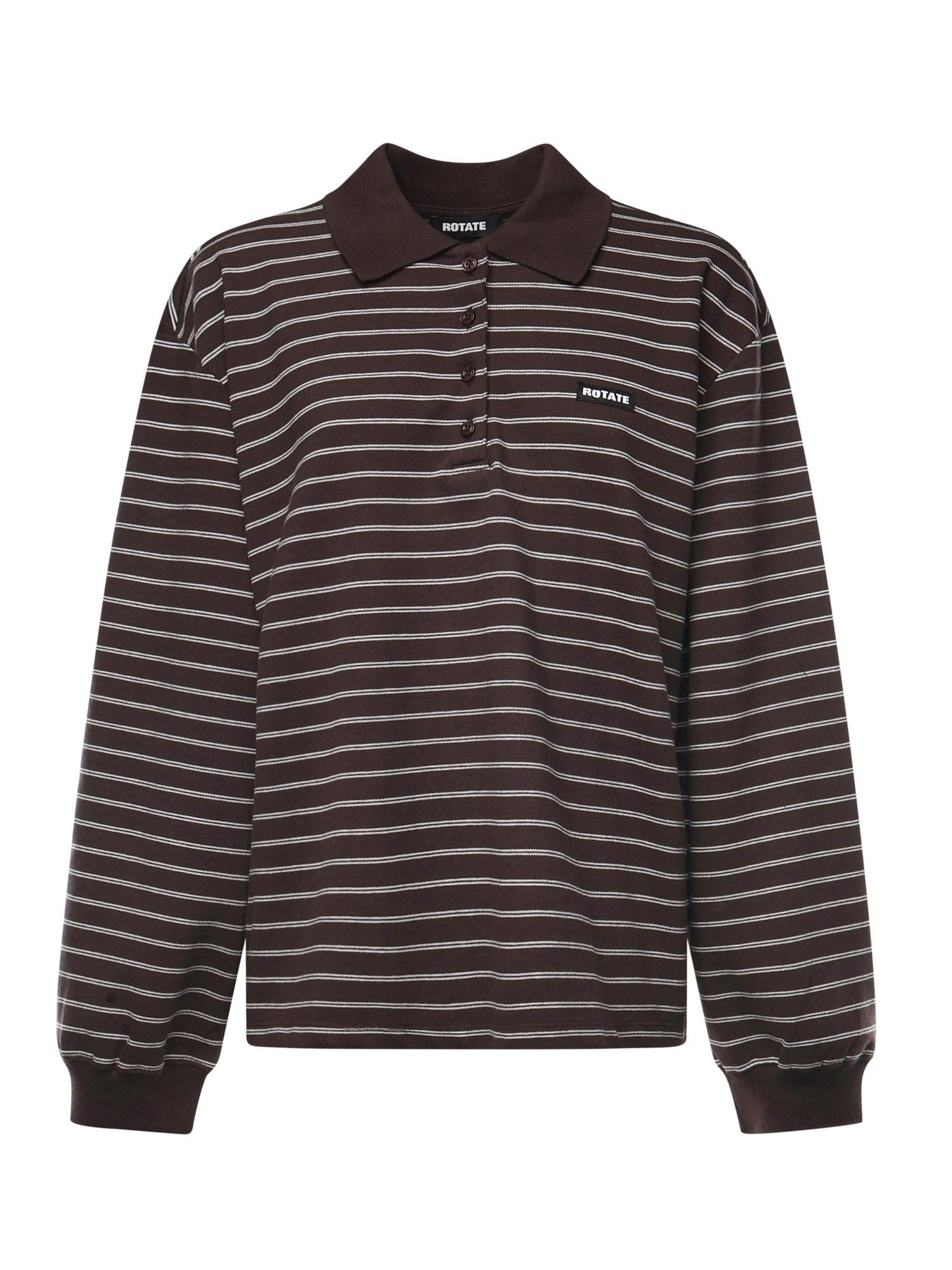 Polo in misto cotone a righe 116003 3088 ROTATE 