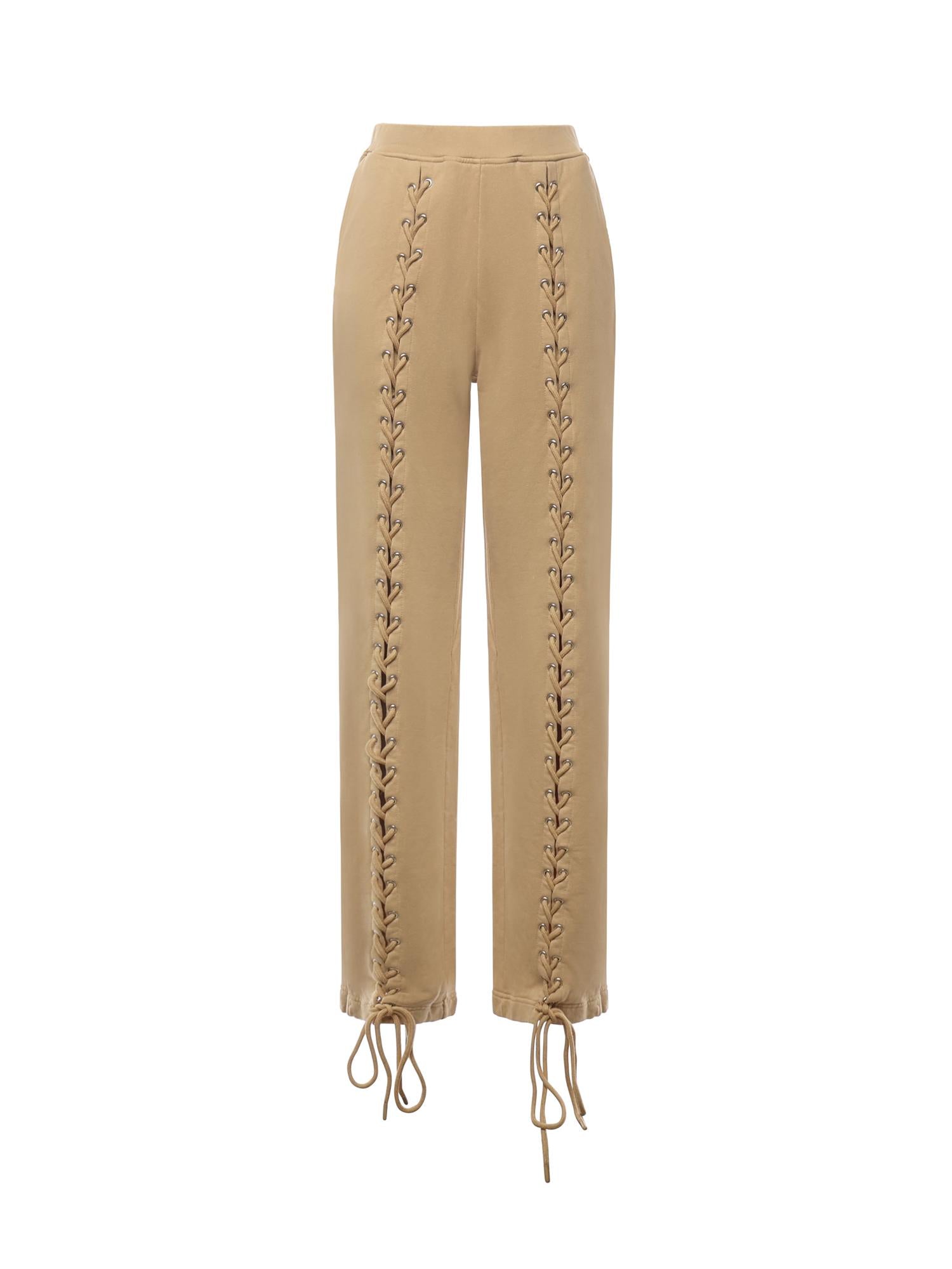 Pantalone con lacci in cotone 114389 654 ROTATE 