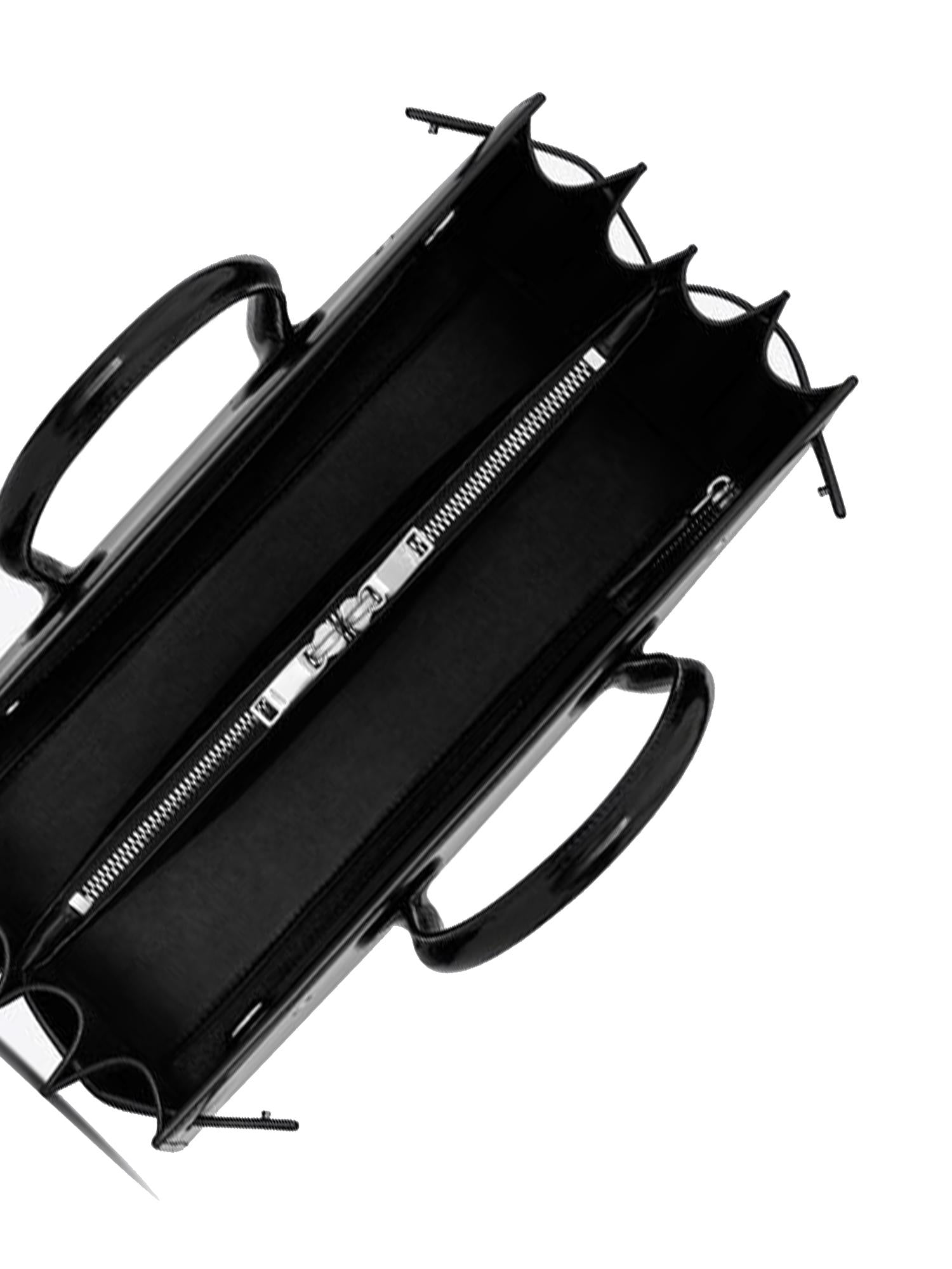 Borsa Sac De Jour in pelle verniciata 398709 AAB9H1000 SAINT LAURENT 