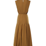Abito midi smanicato con pieghe e cut-out 106828 A2LDL25 PINKO 