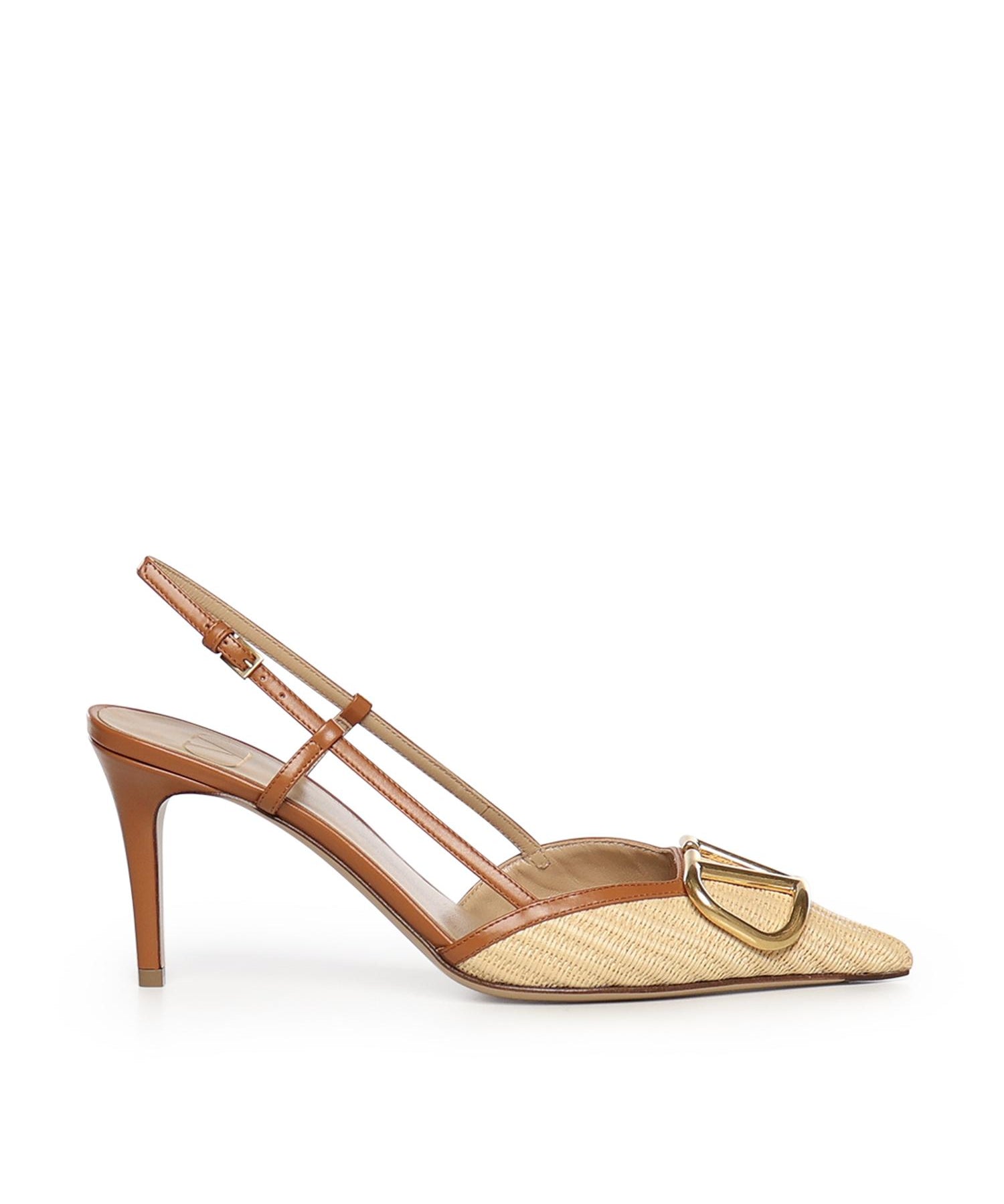 Décolleté slingback Vlogo Signature in rafia 8W2S0R01 THQDAD VALENTINO GARAVANI 