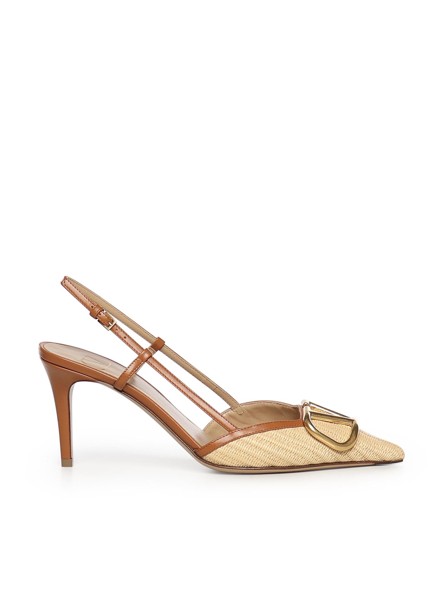 Décolleté slingback Vlogo Signature in rafia 8W2S0R01 THQDAD VALENTINO GARAVANI 