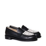 Mocassini in pelle di vitello con perle S0776 30CLFB02 MACH & MACH 
